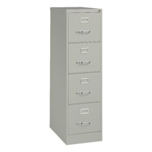 Pemberly Row 4 Drawers 52" Vertical Gray Metal Filing Cabinet Lockable Pre-Assembled Stationary Legal/Letter Size for Home, Office