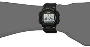 Casio Men's 'Super Illuminator' Quartz Resin Casual Watch, Color:Black (Model: W-736H-1AVCF)