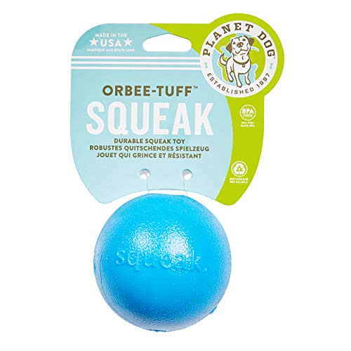 Outward Hound Orbee-Tuff Squeak Ball Blue Dog Fetch Toy