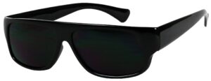 shadyveu super dark sunglasses 100% uv protection | eazy e lowrider cholo vintage flat top og biker shades (black)