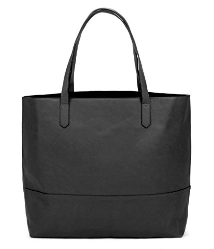 Overbrooke Large Vegan Leather Tote Bag - Womens Slouchy Shoulder Bag with Open Top