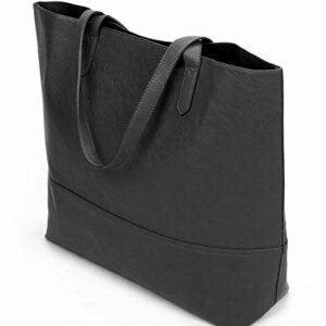 Overbrooke Large Vegan Leather Tote Bag - Womens Slouchy Shoulder Bag with Open Top