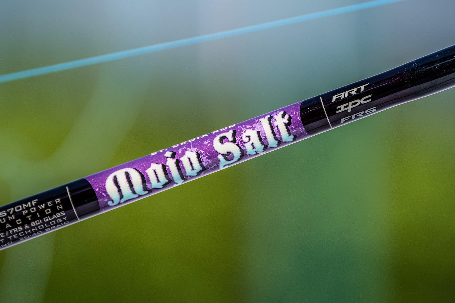 St. Croix Rods Mojo Salt Spinning Rod, Black Cherry Metallic, 7'6"