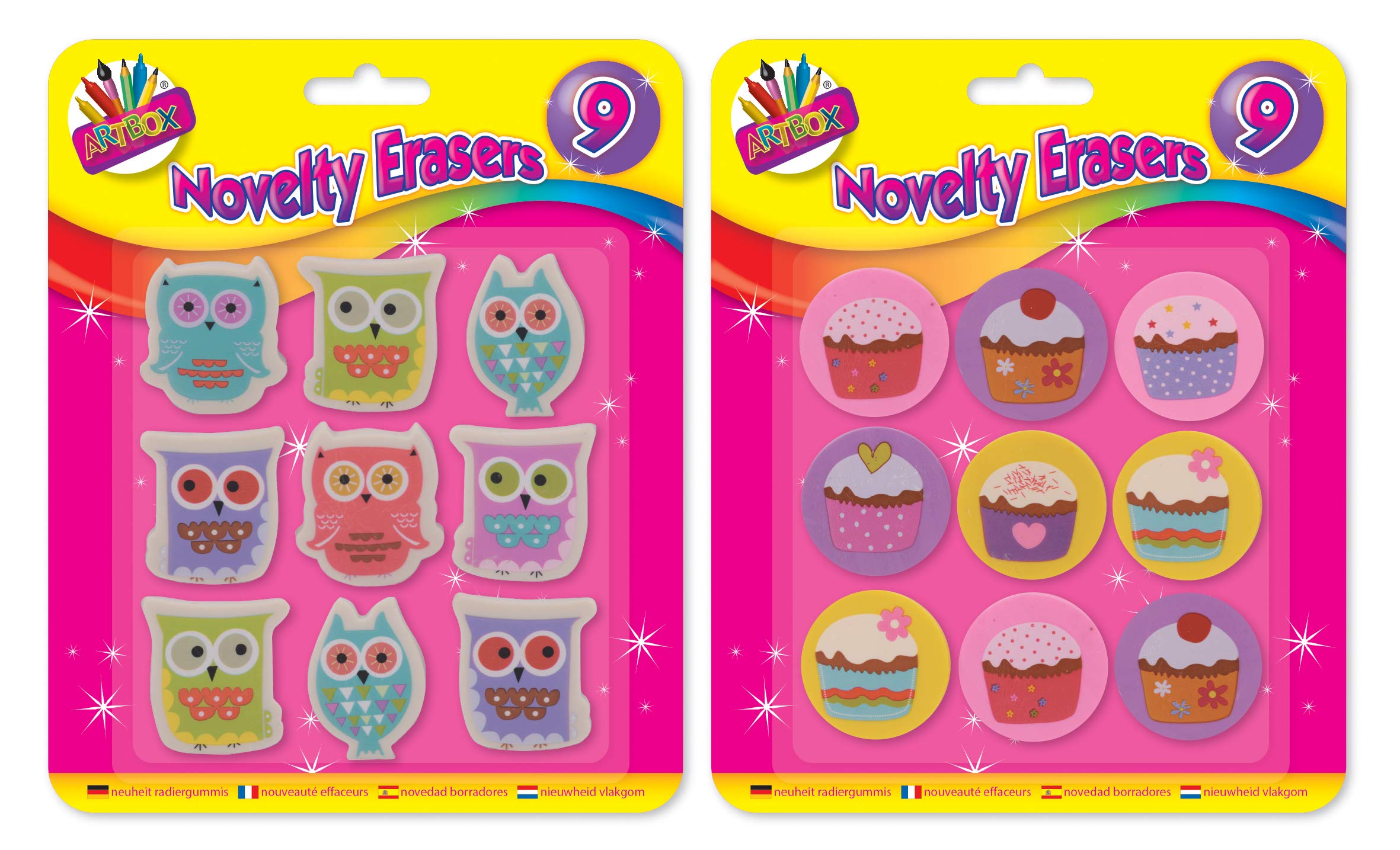 9 Novelty erasers