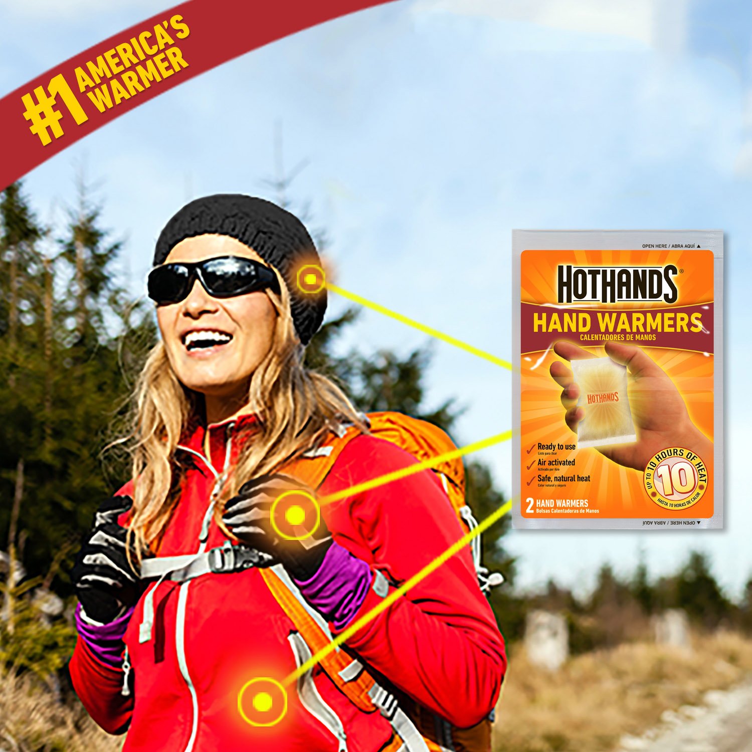 HotHands Hand Warmers - Long Lasting Safe Natural Odorless Air Activated Warmers - Up to 10 Hours of Heat - 160 Individual Warmers