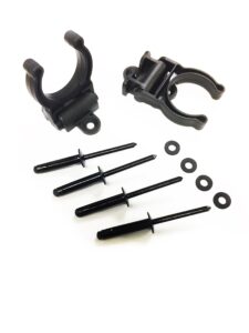 pactrade marine boat canoe kayak pair (2 pcs) of black folding paddle clip kit