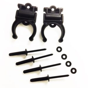 Pactrade Marine Boat Canoe Kayak Pair (2 PCS) of Black Folding Paddle Clip Kit