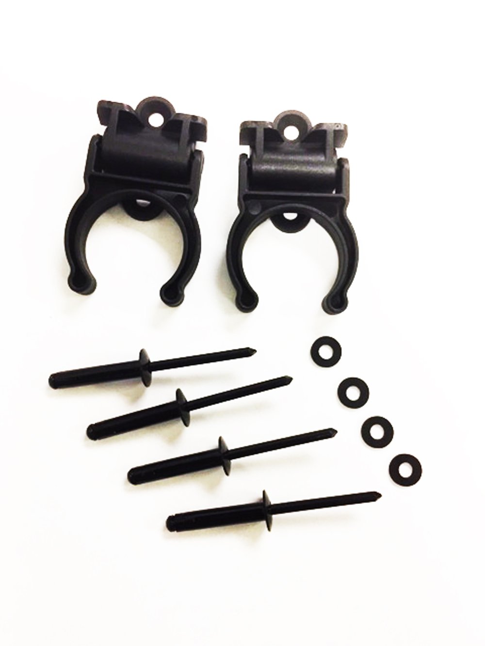 Pactrade Marine Boat Canoe Kayak Pair (2 PCS) of Black Folding Paddle Clip Kit