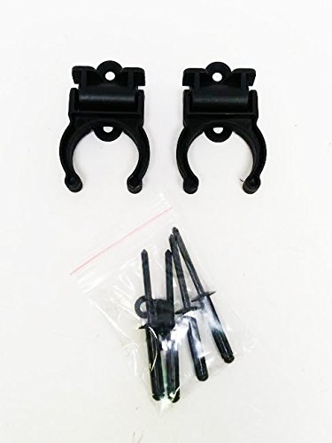 Pactrade Marine Boat Canoe Kayak Pair (2 PCS) of Black Folding Paddle Clip Kit