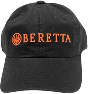 beretta men's cotton twill hunting outdoor casual hat with beretta trident logo, grey