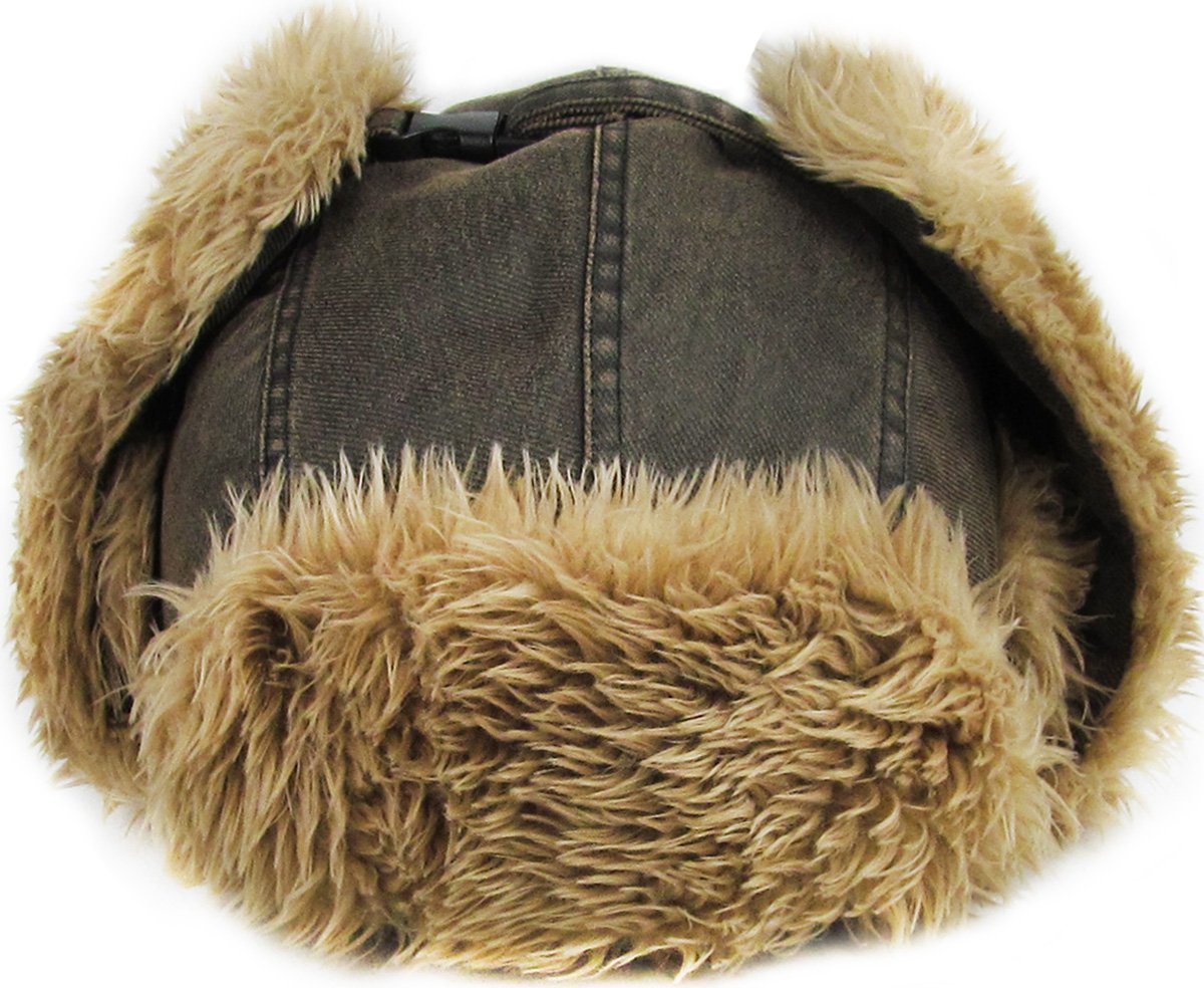 KBW-618 DBR Canvas Solid Aviator Trapper hat Trooper Ear Flaps Ushanka Eskimo Russian Warm Winter Cold…