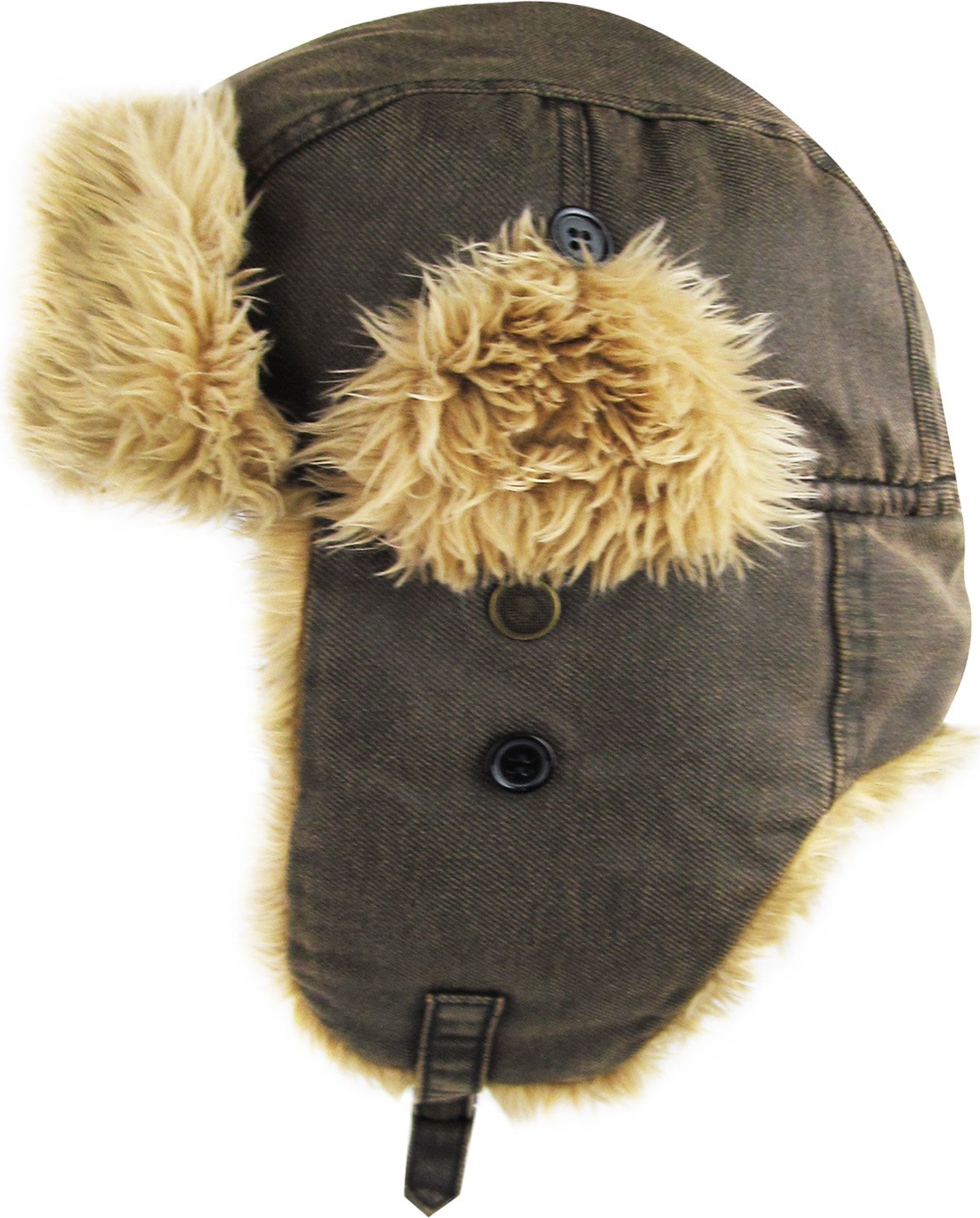 KBW-618 DBR Canvas Solid Aviator Trapper hat Trooper Ear Flaps Ushanka Eskimo Russian Warm Winter Cold…