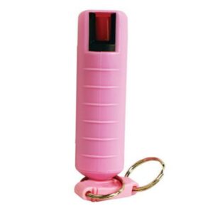 Pepper Shot Pepper Spray Police Strength Compact Case Quick Release Key Ring Lot of 2 (1) Pink (1) Black