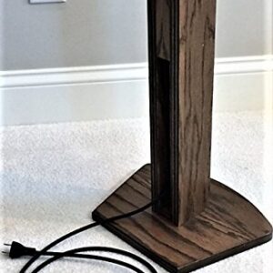 Beautiful Wood Speaker Stand Handcrafted Compatible for SONOS Five/SONOS Play 5. Made in U.S.A. Single Stand. Dark Walnut Color.