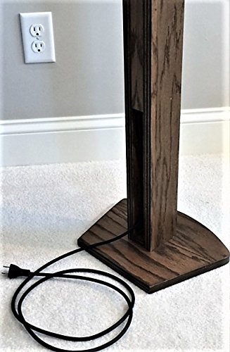 Beautiful Wood Speaker Stand Handcrafted Compatible for SONOS Five/SONOS Play 5. Made in U.S.A. Single Stand. Dark Walnut Color.