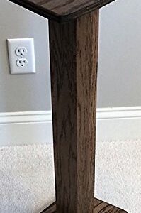 Beautiful Wood Speaker Stand Handcrafted Compatible for SONOS Five/SONOS Play 5. Made in U.S.A. Single Stand. Dark Walnut Color.