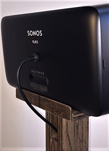 Beautiful Wood Speaker Stand Handcrafted Compatible for SONOS Five/SONOS Play 5. Made in U.S.A. Single Stand. Dark Walnut Color.