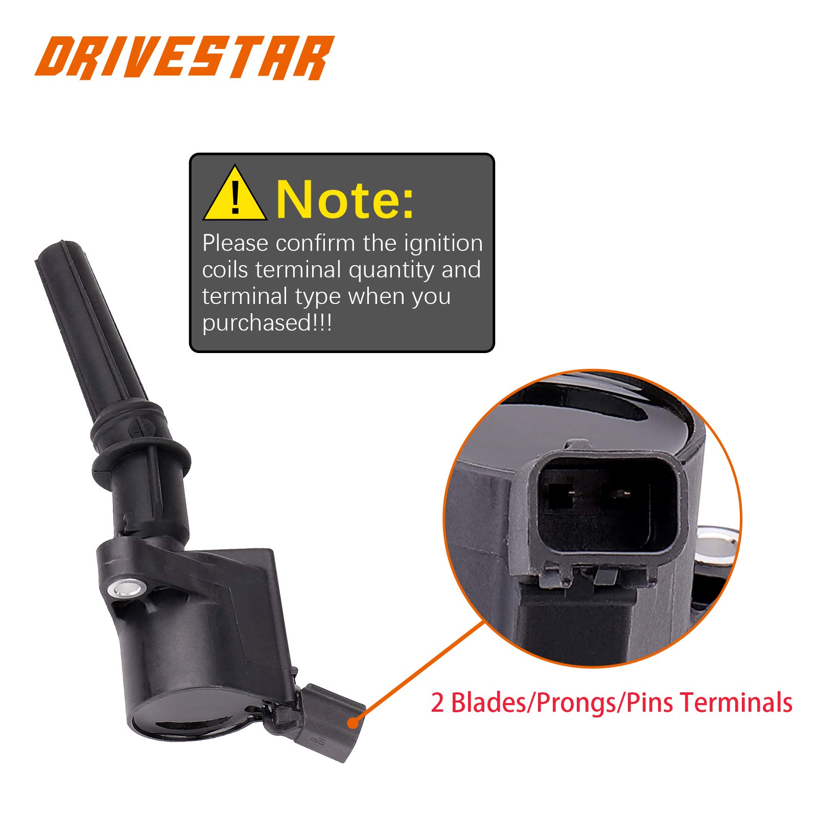 DRIVESTAR Ignition Coil for Ford F150 E150,for Lincoln Town Car,for Mercury 4.6L 5.4L V8 Replacement with DG508 C1454 C1417 FD503 C1417 DG473 DG481 DG491