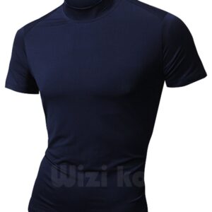 Mens Solid Short Sleeve Active Water Sports Rash-guard