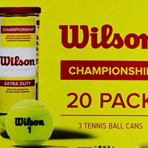 Wilson Championship Tennis Balls Extra Duty, 20 Pack (60 Balls)