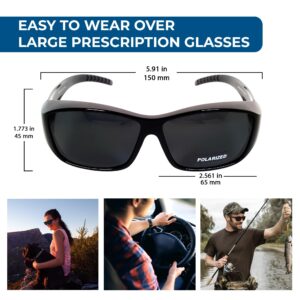 BLUE CUT Fit Over Polarized Sunglasses Solar Shield Sunglasses To Wear Over Glasses