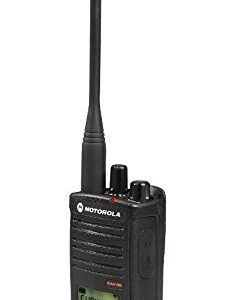 6 Pack of Motorola RDU4160d Radios with 6 Push to Talk (PTT) earpieces and a 6-Bank Radio Charger