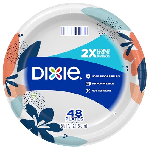 DIXIE® 8.5 INCH PAPER PLATES, 48 COUNT