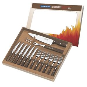 Tramontina Churrasco 14 Piece Barebecue Set Including Steak Knives and Cooks Knife