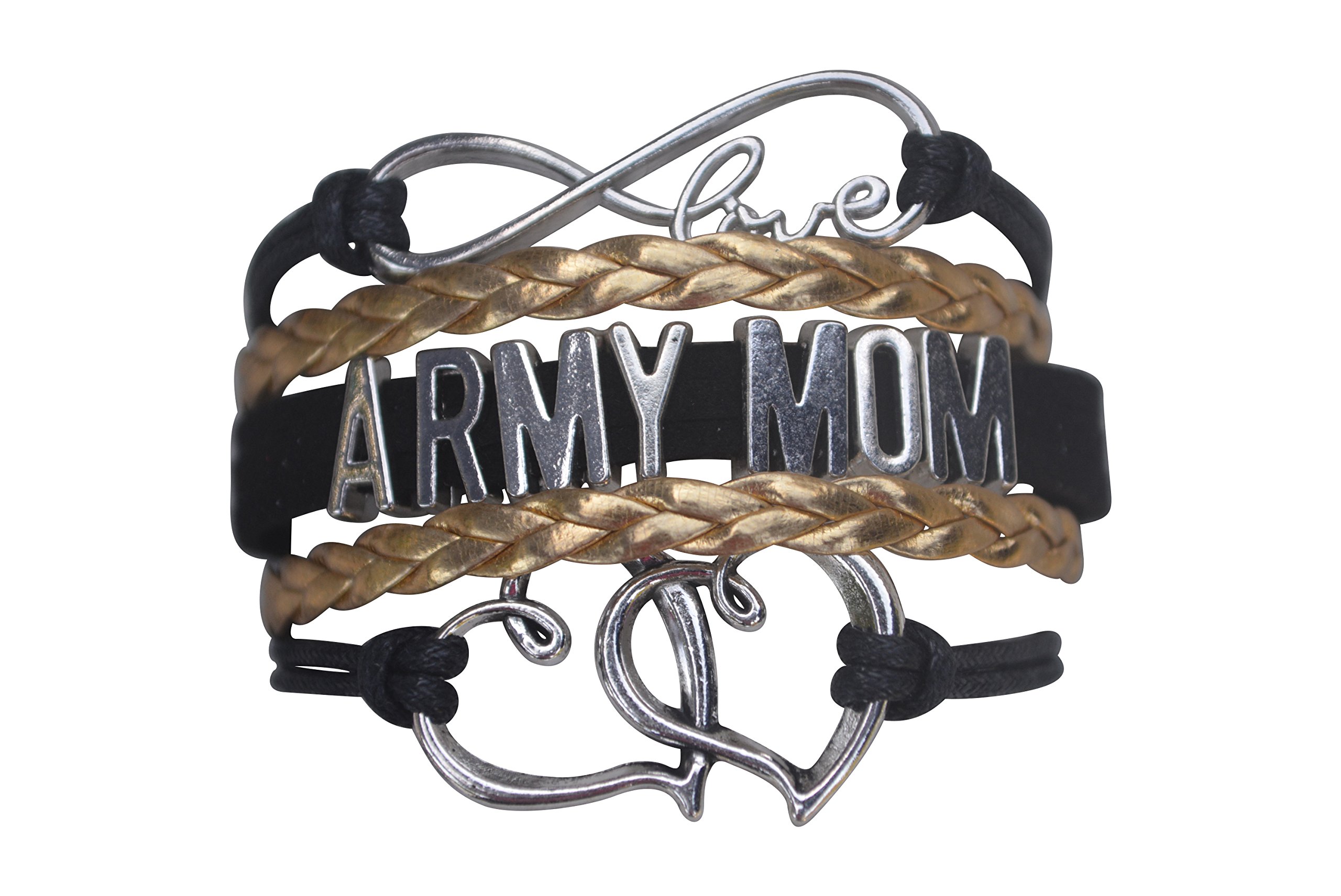 Infinity Collection Army Mom Jewelry, Proud Army Mom Charm Bracelet For Women, Proud Mom of an Army Soldier, Military Mom Gifts