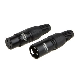 CableCreation [5-Pair XLR 3 Pin Male/Female Audio Mic Microphone Connector, Black Housing