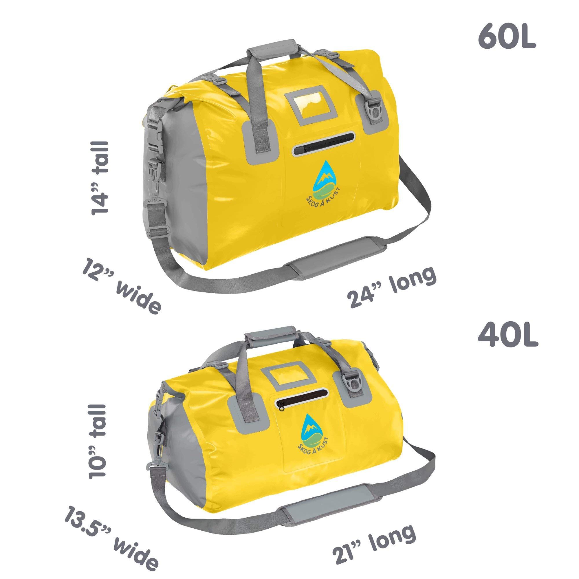 Skog Å Kust DuffelSak Waterproof Duffel Bag | 60L Yellow