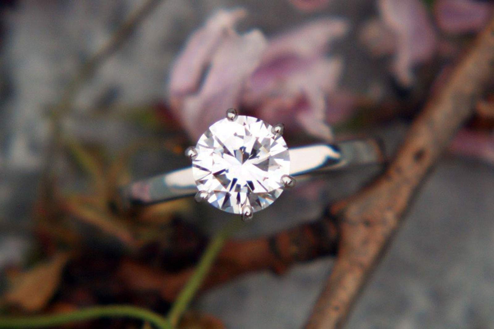 0.5 Ct Brilliant Round Cut Clear Simulated Diamond 14K White Gold Solitaire Engagement Promise Bridal Ring Size 3.5