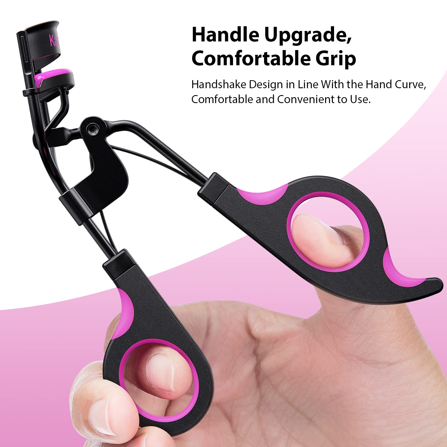 Kaasage Eyelash Curler with Pads - Lash Curler with 5 Extra Silicone Replacement Pads, Achieve Perfect Curls in 5 Seconds