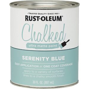 rust-oleum 285139 chalked ultra matte paint, serenity blue, 30 oz