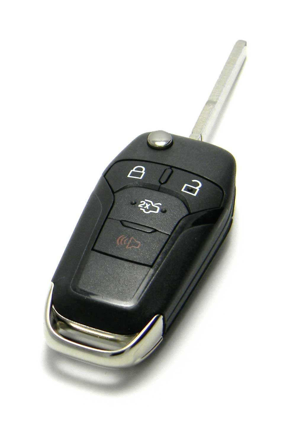 OEM 4-Button Keyless Entry Remote Flip Key Fob Compatible with 2013-2016 Ford Fusion (FCC ID: N5F-A08TAA / P/N: 164-R7986)