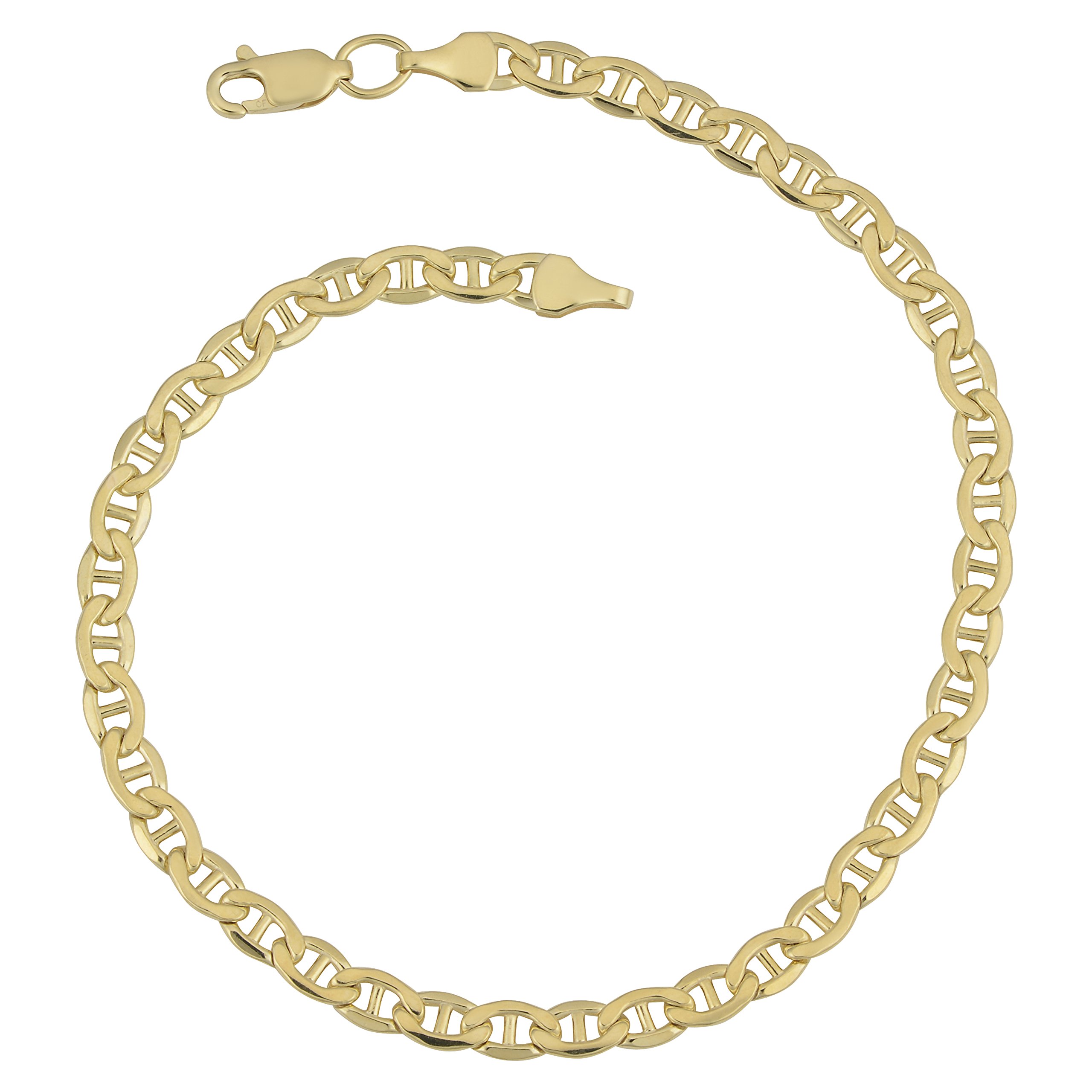 Kooljewelry 14k Yellow Gold Filled 4.15 mm Mariner Link Bracelet (7.5 inch)