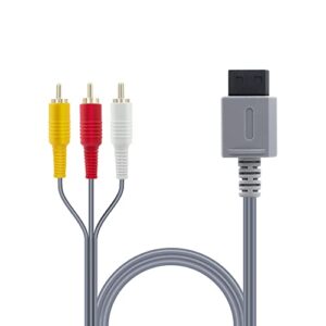 Mcbazel AV Cable for Wii Wii U, Audio Wii av cable Compatible with Wii, Wii U and TV system,3 RCA Gold-plated interface,1.8M/6FT