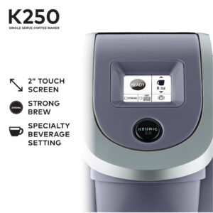 Keurig K250 Coffee Maker, Single Serve K-Cup Pod Coffee Brewer, With Strength Control, Plum Grey