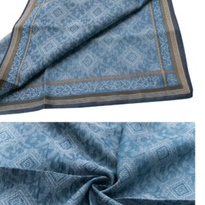 Mens Soft Cotton Handkerchiefs Old-fashioned Jacquard Pattern Assorted Pack 3PCS