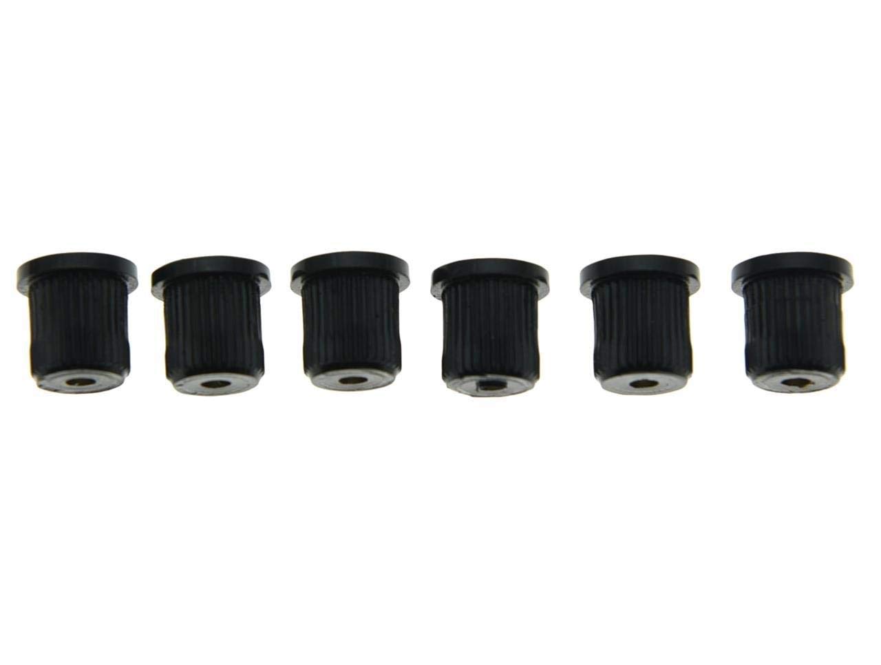 KAISH 6x Black Guitar String Through Body Ferrule 5/16" String Ferrules for Tele/Telecaster Made in USA