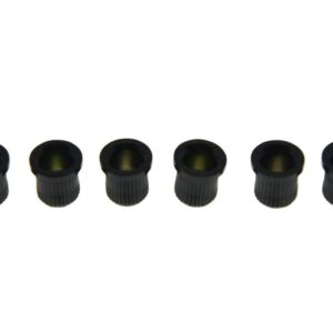 KAISH 6x Black Guitar String Through Body Ferrule 5/16" String Ferrules for Tele/Telecaster Made in USA