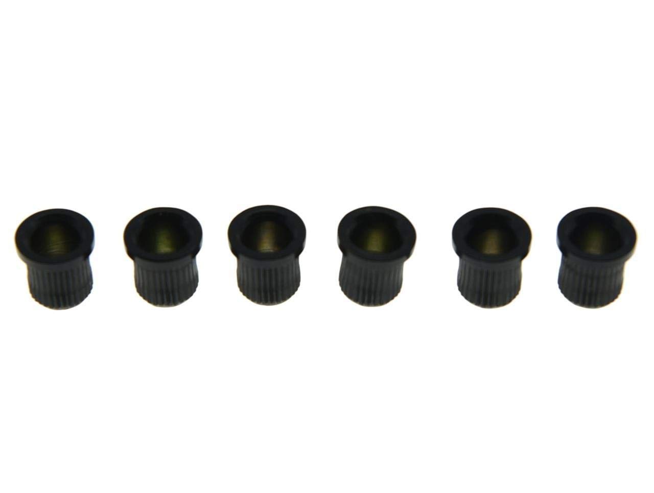 KAISH 6x Black Guitar String Through Body Ferrule 5/16" String Ferrules for Tele/Telecaster Made in USA