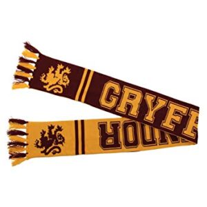 elope Harry Potter Gryffindor House Reversible Knit Scarf for Adults and Kids Standard