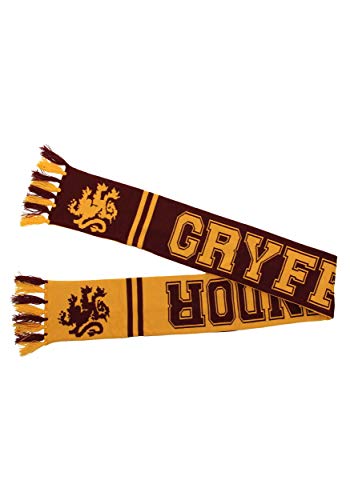 elope Harry Potter Gryffindor House Reversible Knit Scarf for Adults and Kids Standard