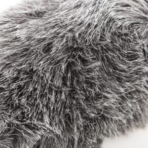 Movo WS-G140 Furry Rigid Windscreen for Microphones 18-23mm in Diameter and up to 6.3" (16cm) Long - Dark Gray