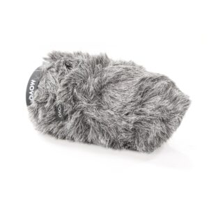 Movo WS-G140 Furry Rigid Windscreen for Microphones 18-23mm in Diameter and up to 6.3" (16cm) Long - Dark Gray