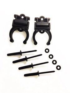 pactrade marine 2 sets boat canoe kayak pairs of black folding paddle clip kit