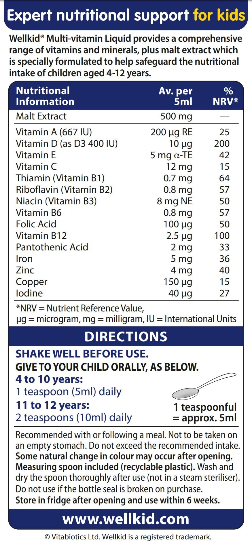 Wellkid by Vitabiotics Multi-Vitamin Liquid 150ml