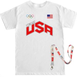 FTD Apparel Men's USA T Shirt - Medium White