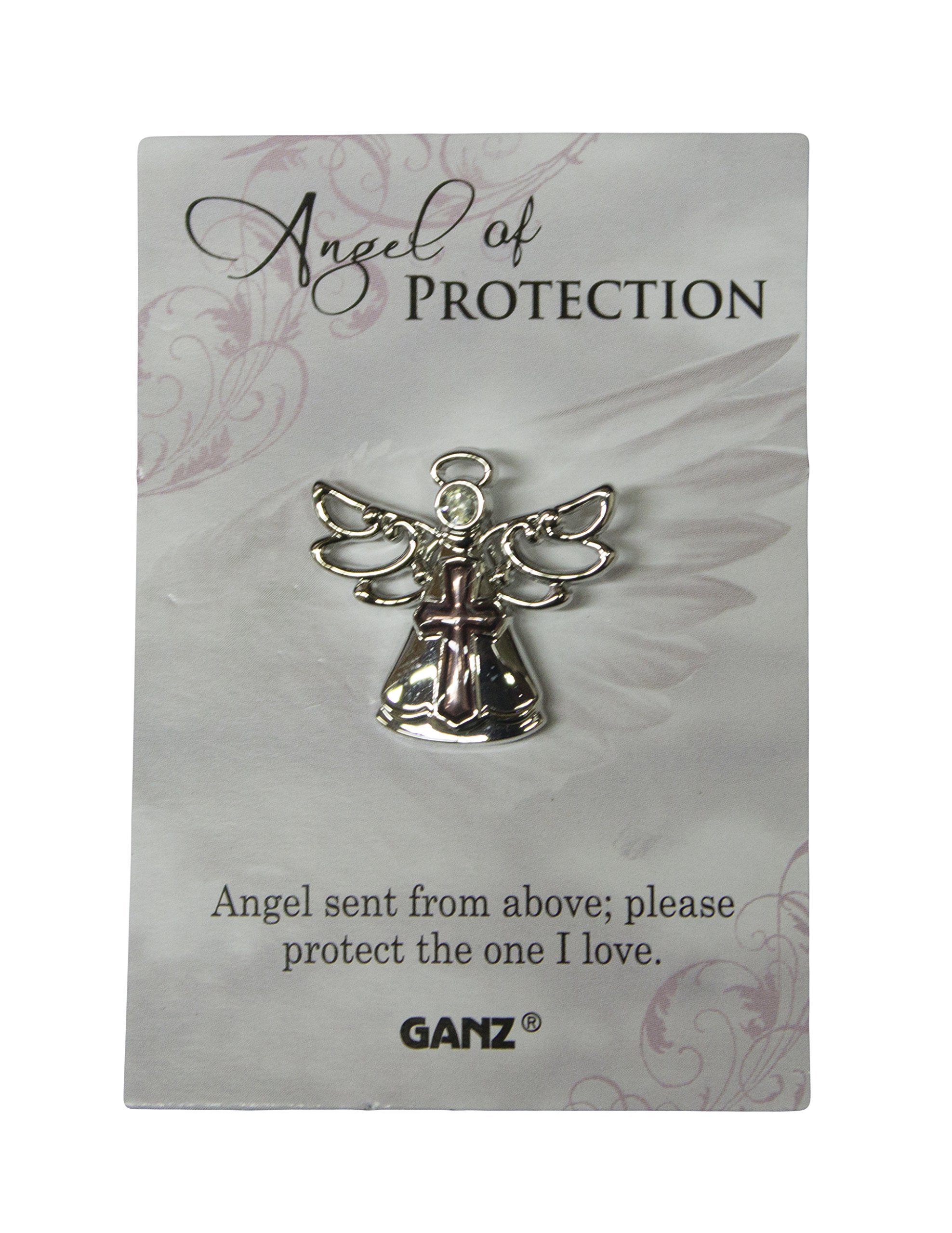 Ganz Pin - Angel of Protection "Angels sent from above; Please protect the one I love." Multicolor One Size